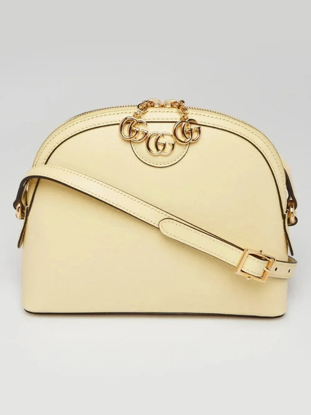 Gucci Yellow Leather Small Ophidia Crossbody Bag - Picture 2 of 9